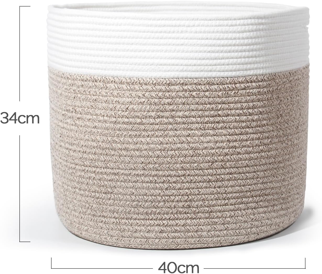 Detalle 2 de SYLANDO D40xH34 cm 39 l Waschekorb aus Baumwolle