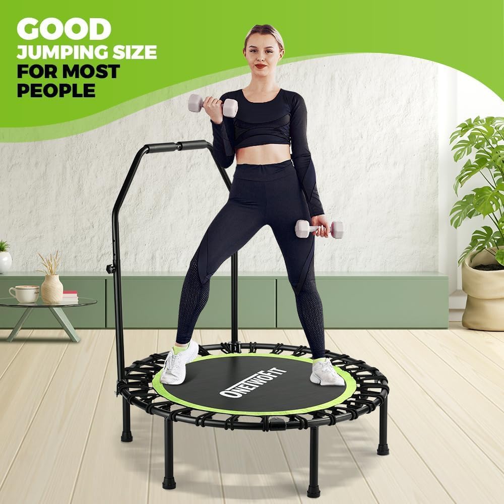 Thumbnail 8 de ONETWOFIT Trampolín plegable adultos 101/107/114cm con mango 🤸