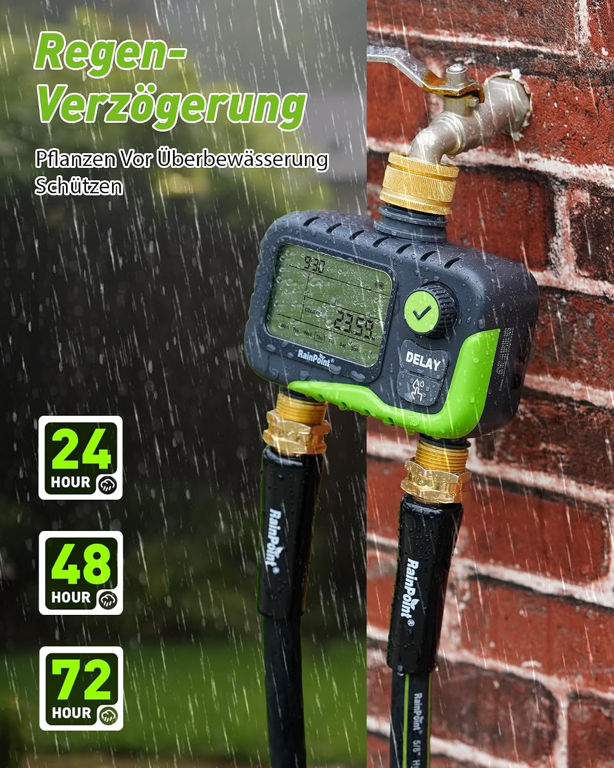 Thumbnail 6 de RAINPOINT Bewässerungscomputer mit 2 Ausgängen – zuverlässige 2-Zonen-Steuerung im robusten IP65-Gehäuse