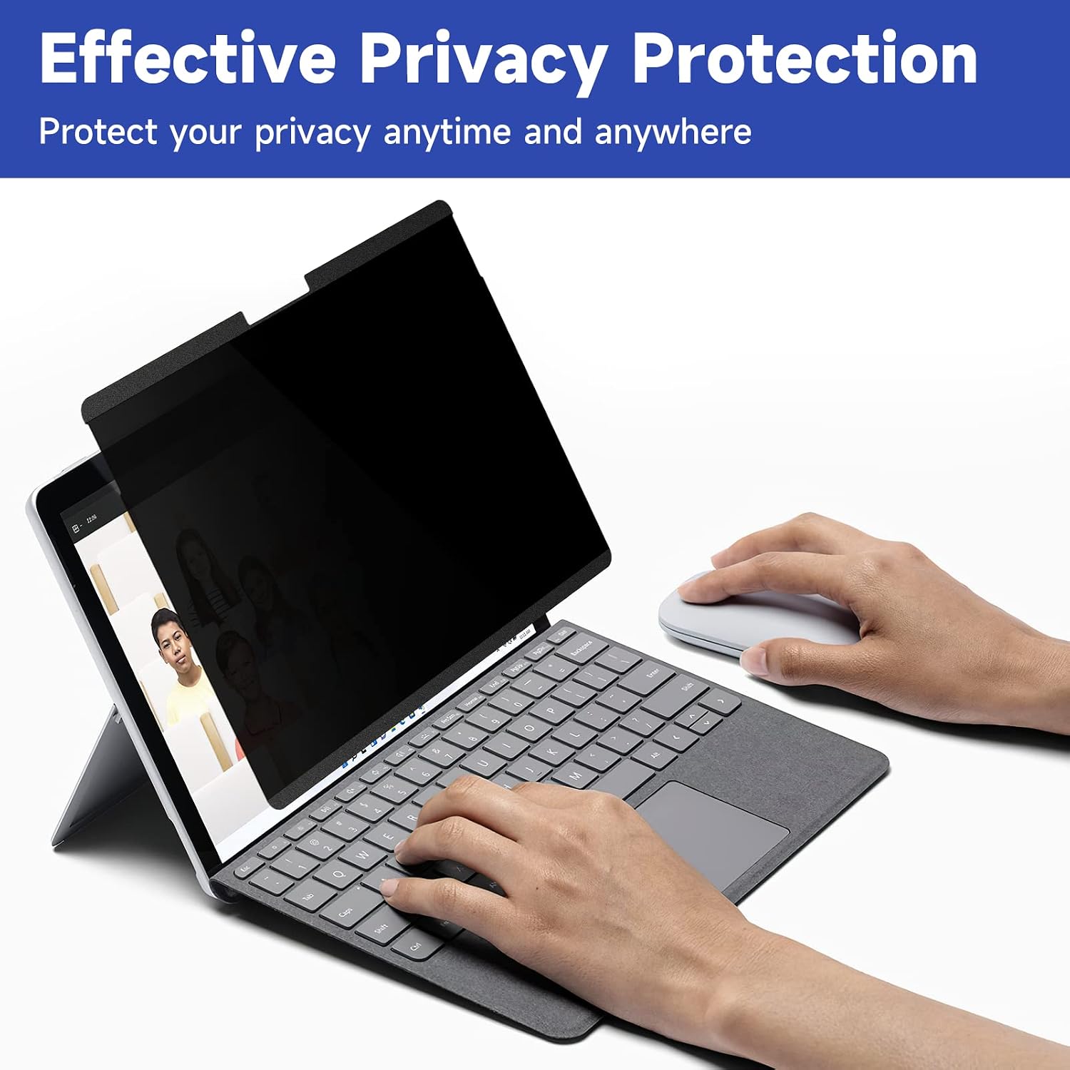 Detalle de IPROKKO Magnetic Privacy Screen for Microsoft Surface Pro 9/8/X (13 Inch) – Privacy Filter with Magnetic Attachment