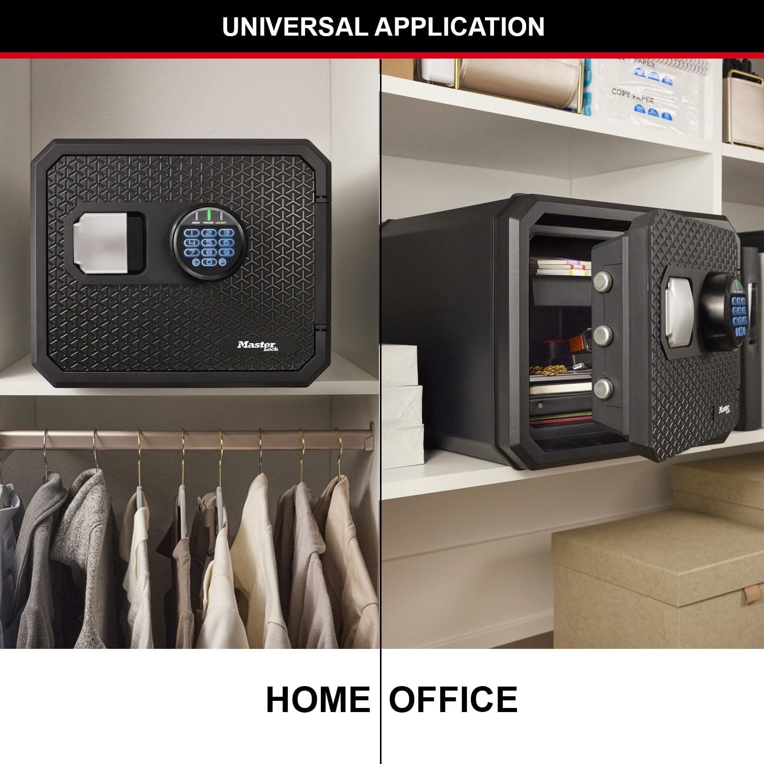 Thumbnail 1 de Master Lock Coffre-fort anti-feu et étanche 23 L, combinaison digitale rétroéclairée