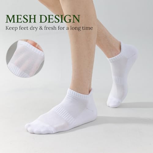 Detalle de Wamicu 10 Pares Calcetines Tobilleros Hombre – Algodón Transpirable para Verano (Talla 43-46)