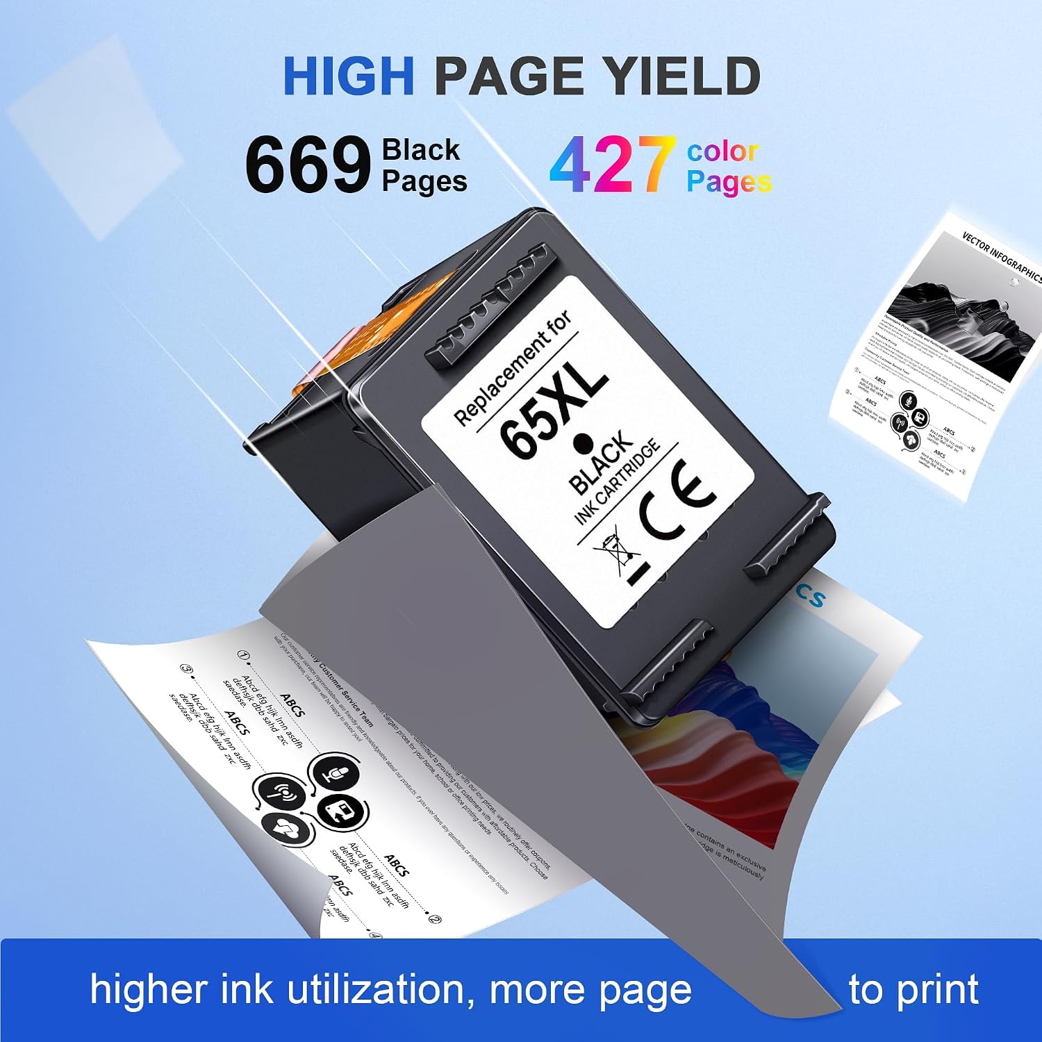 Thumbnail 2 de 65XL Ink Cartridges Combo Pack 1 Black, 1 Color 🖨