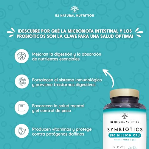 Detalle de N2 Natural Nutrition Symbiotics 150, 90 cápsulas