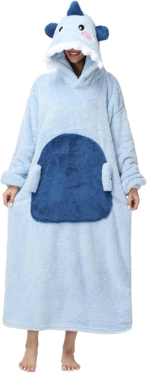 Thumbnail 6 de Kuscheldecke mit Ärmeln und Kapuze für Winter