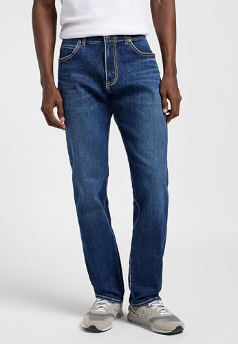 Detalle de Lee Straight Fit Xm Jeans para Hombre (Midmoor, 32W / 32L) – comodidad y salón de uso diario