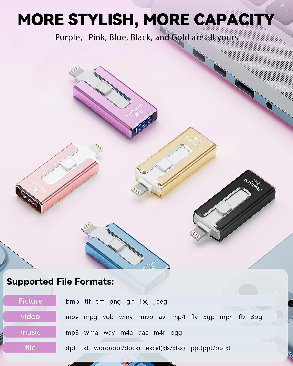 Detalle 1 de MFi-Certified Flash Drive 256GB