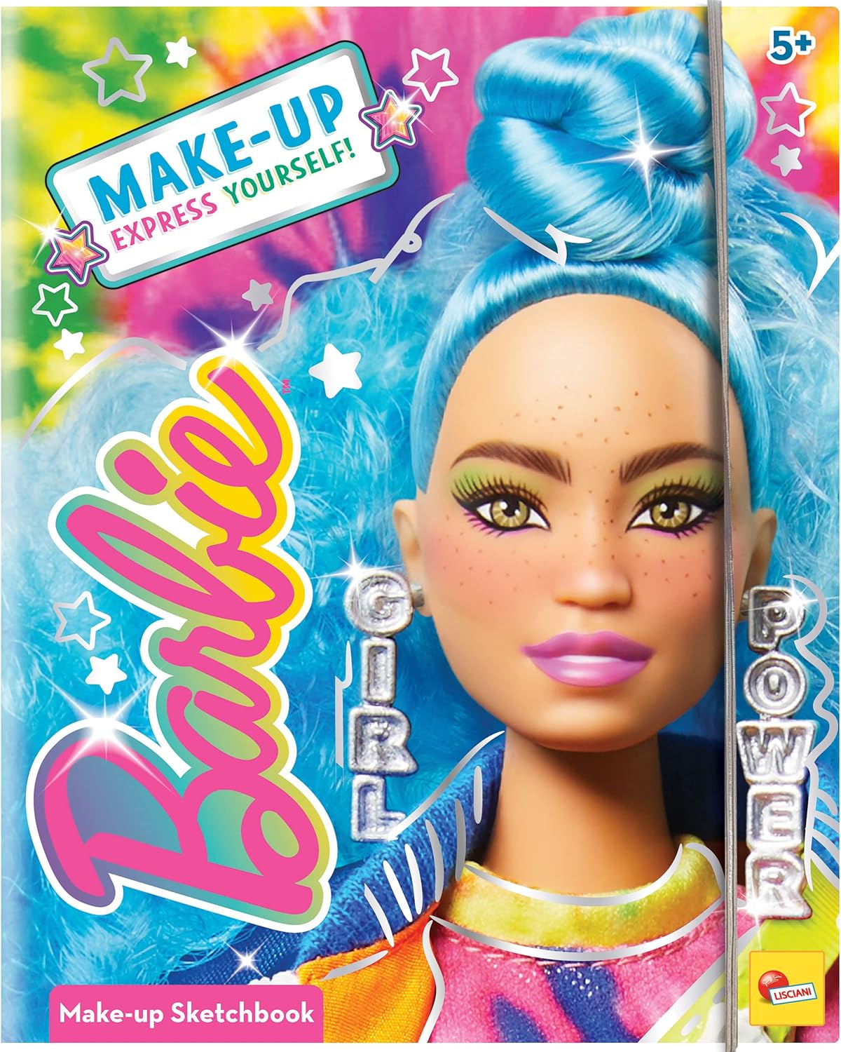 Detalle de BARBIE Make-Up Express Yourself! Sketchbook & Make-Up Bag – 44-Page Activity Kit