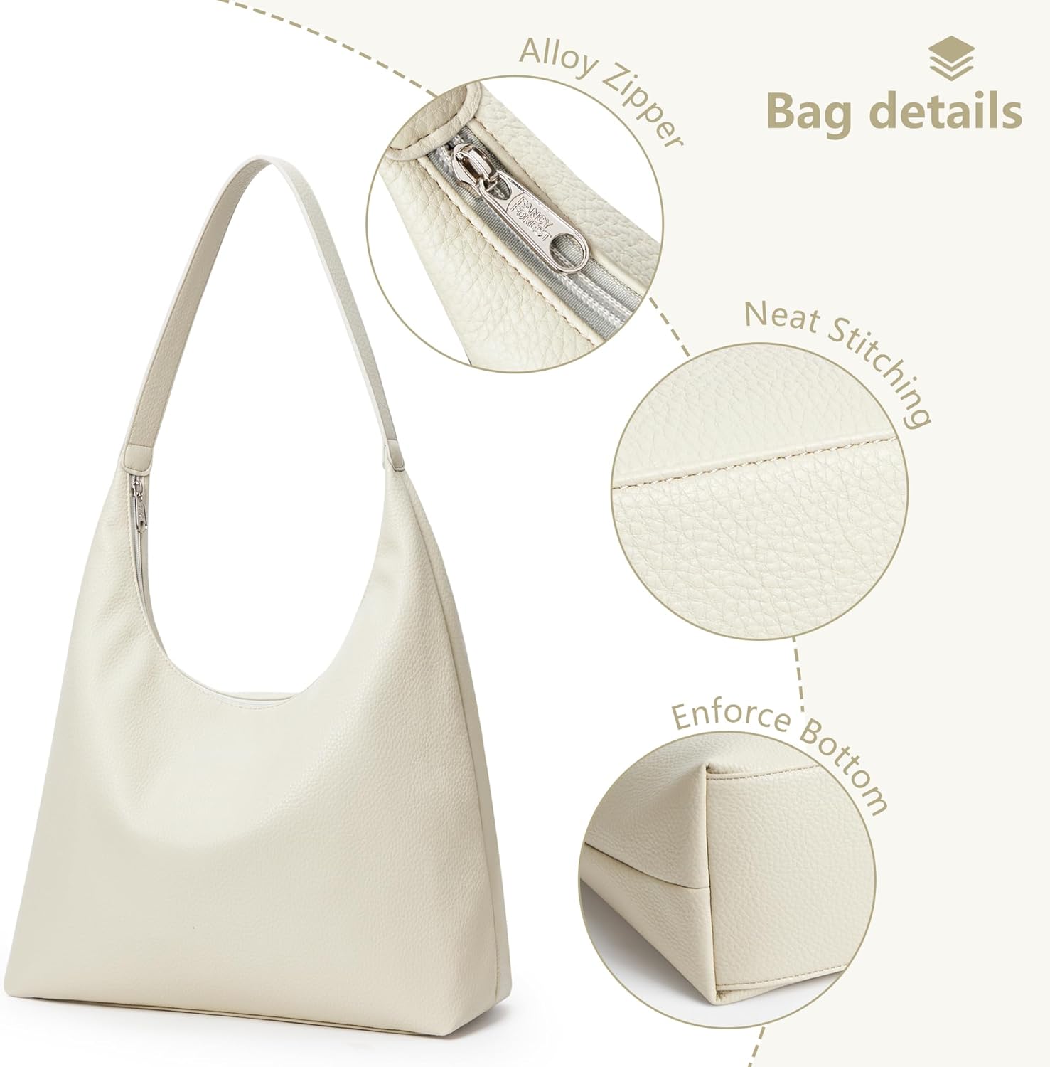 Thumbnail 6 de KALIDI vegan leather tote bag large capacity