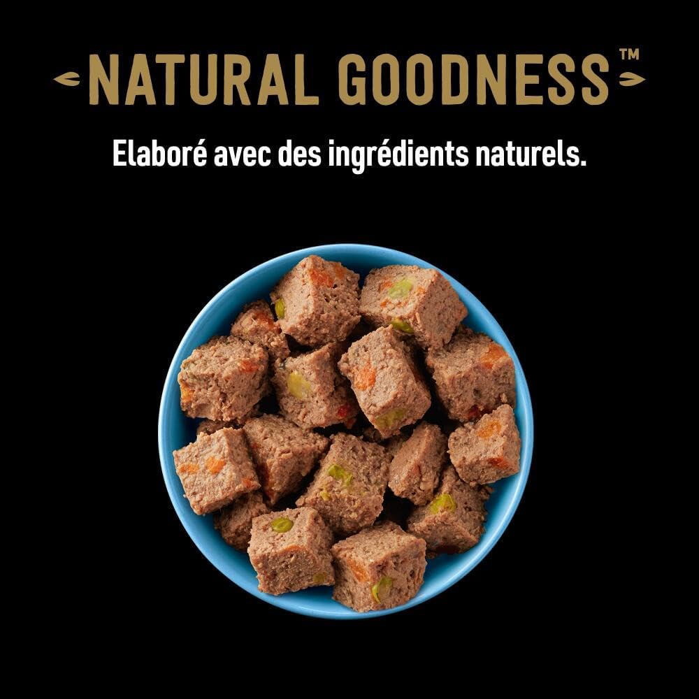 Detalle de Cesar Barquettes Natural Goodness Bio Terrine – Nourriture humide pour chien, Poissons garnis de petits pois et carottes – Lot de 16 barquettes x 100 g