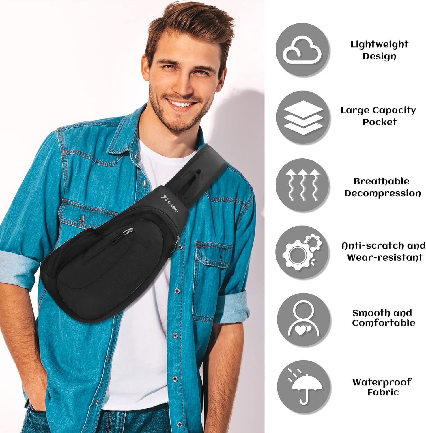 Thumbnail 5 de Januts Sling Bag: Lightweight One-Shoulder Backpack for Everyday Use