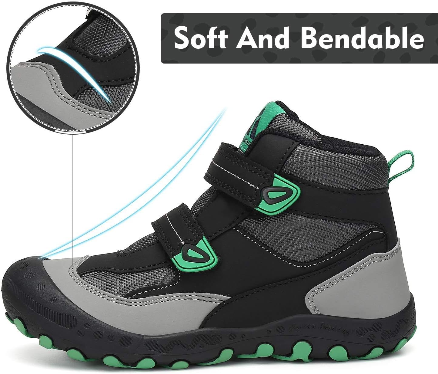 Detalle de Mishansha Kinder Wanderschuhe – rutschfest, leicht, Gr. 24–38