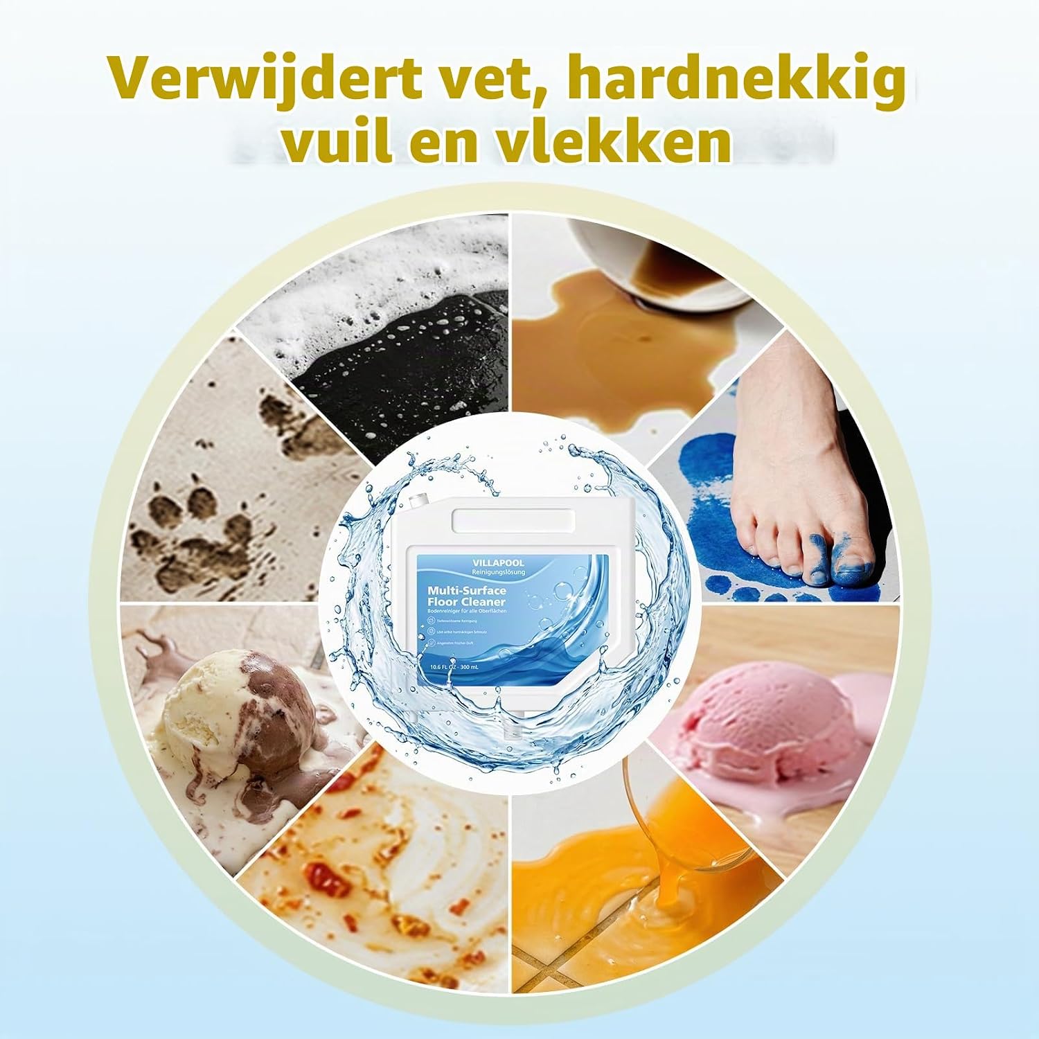 Detalle de VILLAPOOL vloerreiniger 3 × 300 ml voor Dreame L10s Ultra en S10
