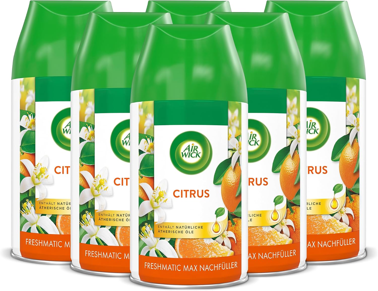 Air Wick Freshmatic Max – Nachfüller Set Citrus, 6 x 250 ml