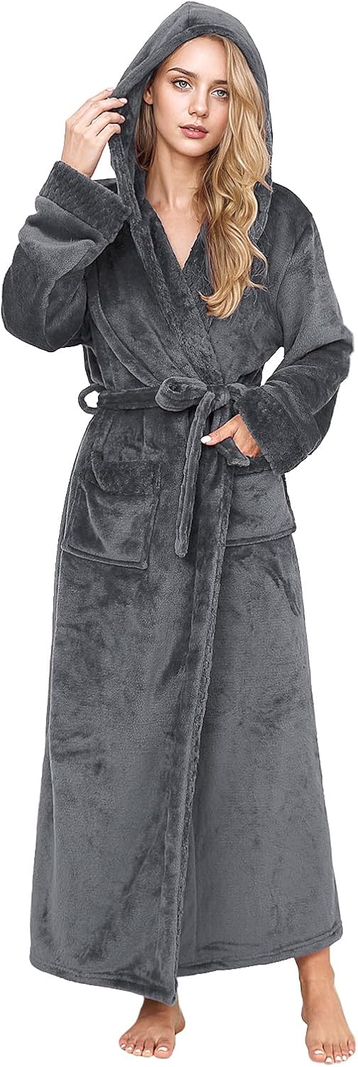 Detalle de PUTUO Robe de chambre femme polaire longue with capuche