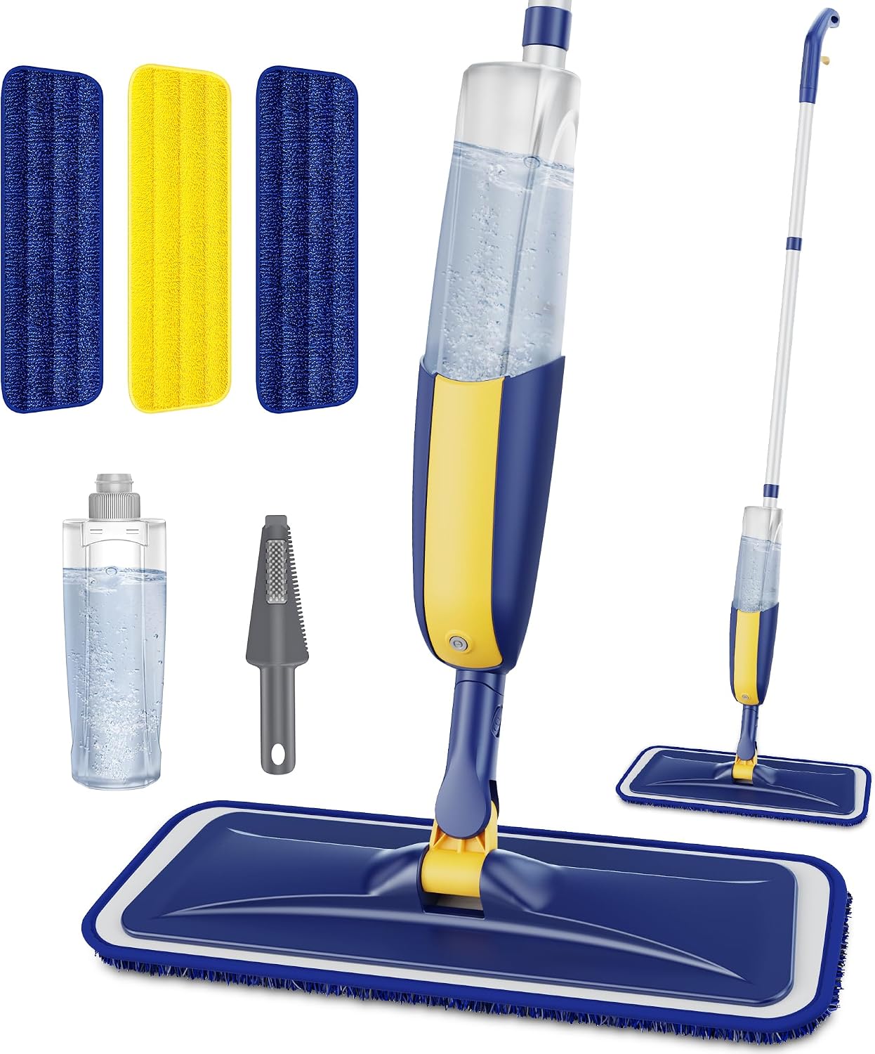 Detalle de MANGOTIME 410SLHUANG2SL1HUANGPB1SH spraymop met 3 herbruikbare microvezelpads
