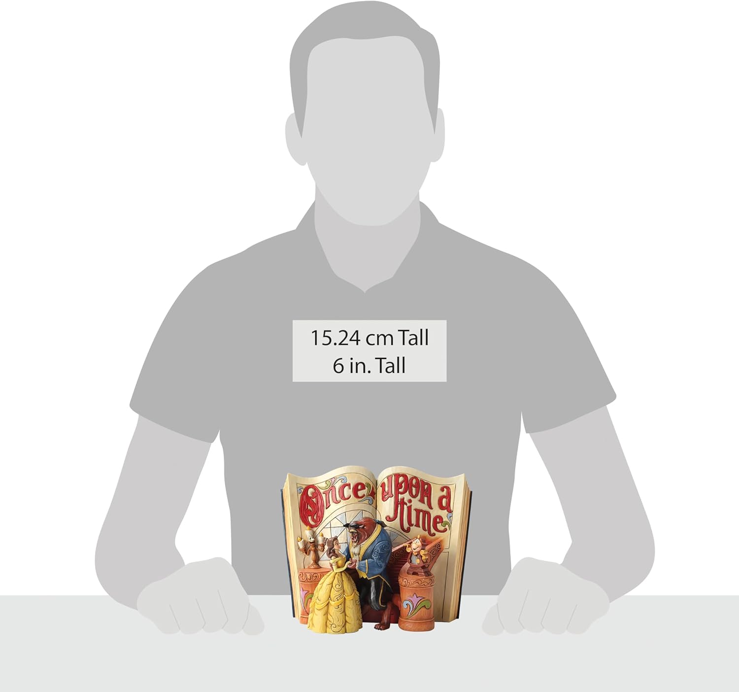 Detalle de Enesco Disney Traditions 4031483 Figurine Il Était une Fois la Belle et la Bête – Résine 18 cm, Multicolore