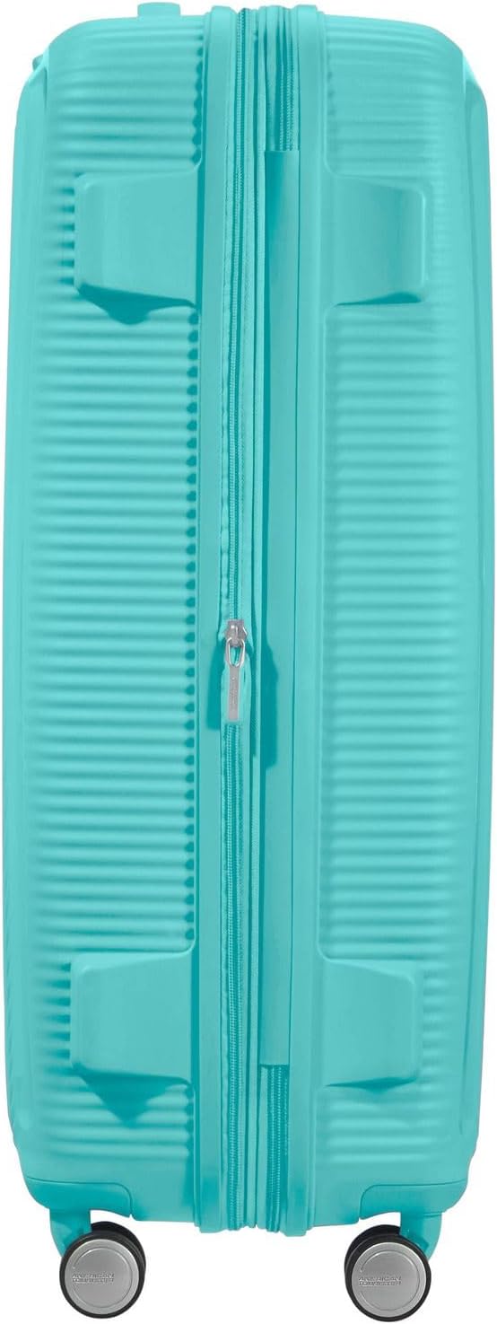 Detalle de American Tourister Soundbox valise Spinner L extensible 77 cm (97/110 L) bleu Poolside Blue