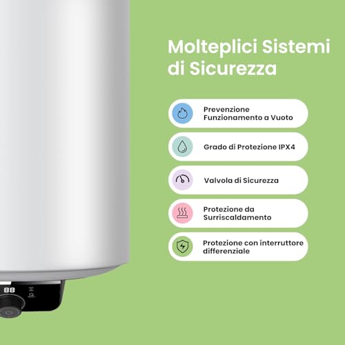 Thumbnail 8 de COMFEE Scaldabagno Elettrico 80 L Murale ad accumulo compatto WiFi Connect