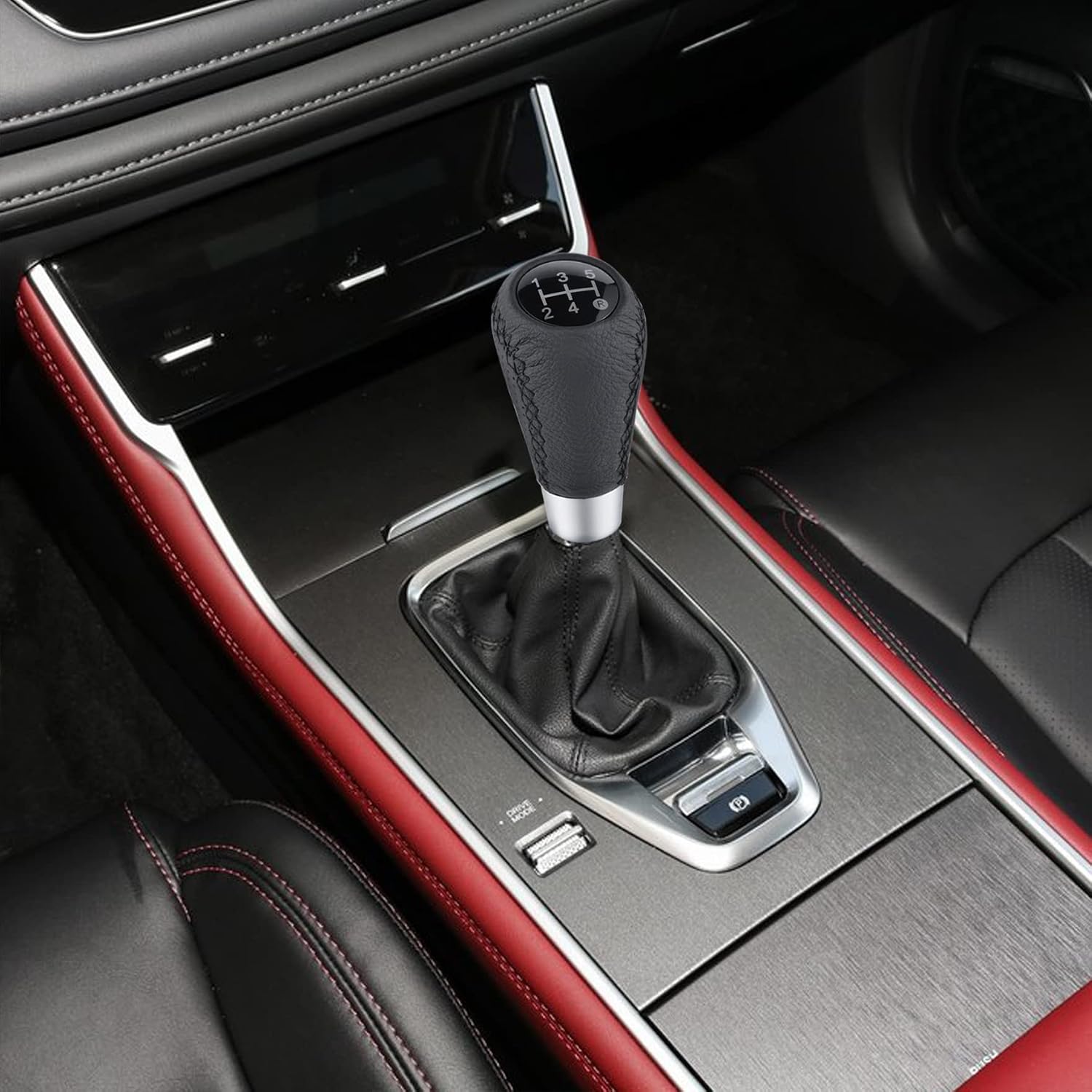 Thumbnail 3 de Padaodao 5 Speed Gear Knob Leather Shift Handle for Most Vehicles