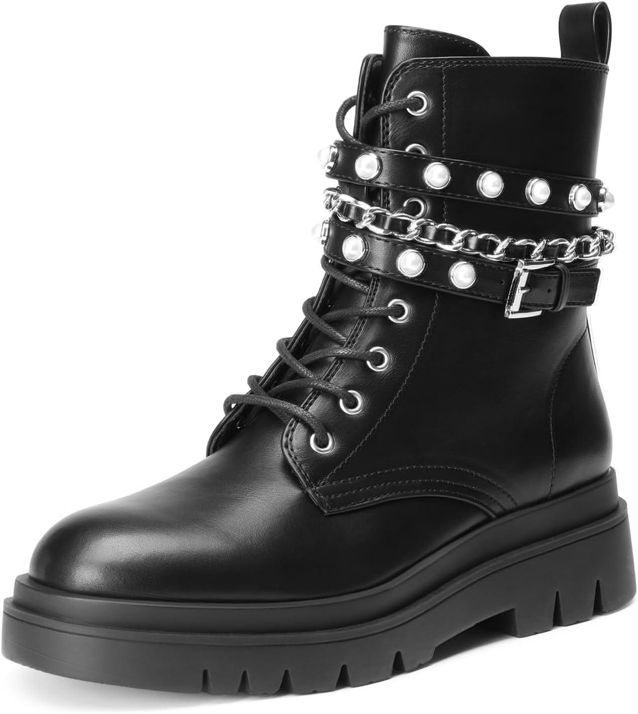Detalle de DREAM PAIRS Women's Combat Boots with a 2-Inch Heel
