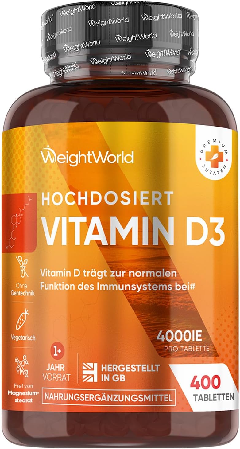 Detalle de WeightWorld Vitamin D3 400 Tabletten 💊