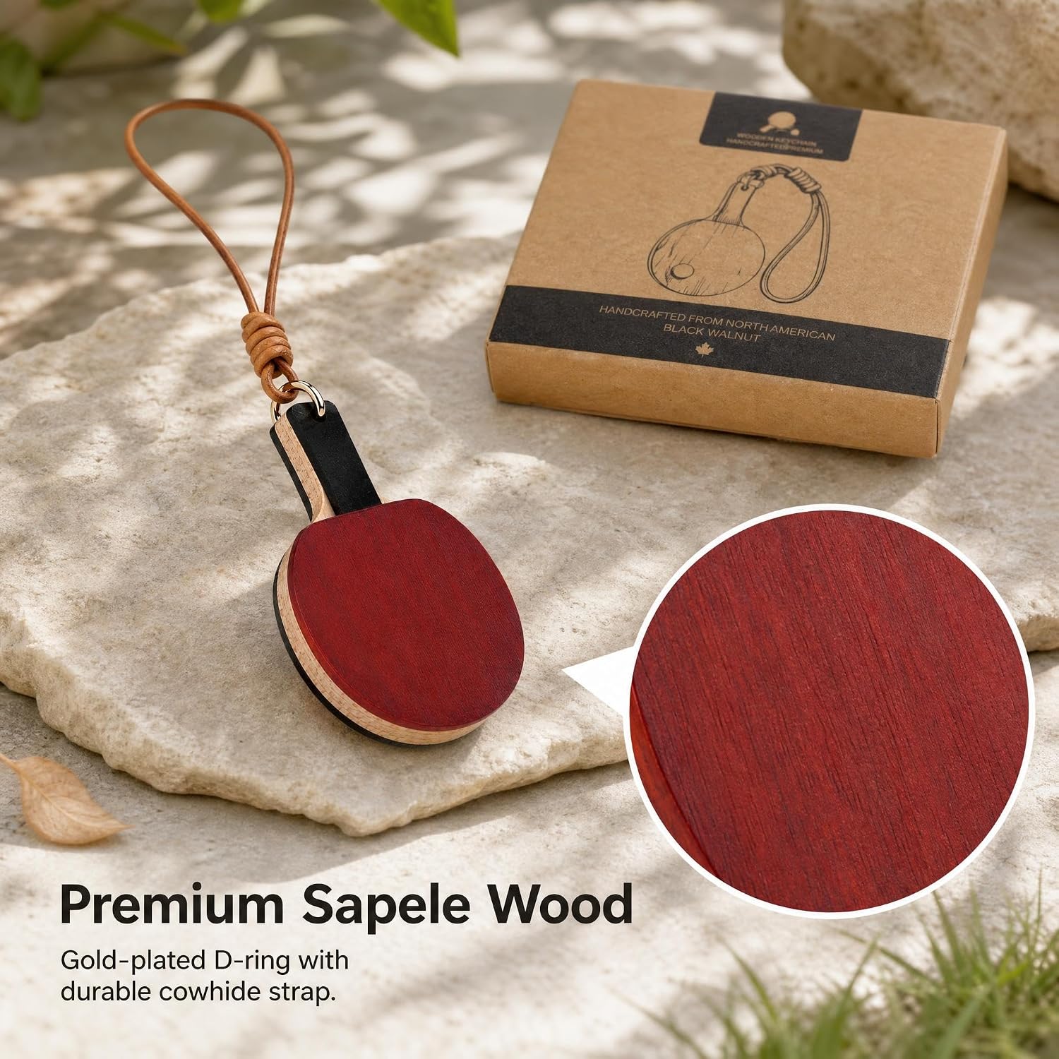 Detalle de Sunking Mini Ping Pong Paddle Charm, Horizontal Grip