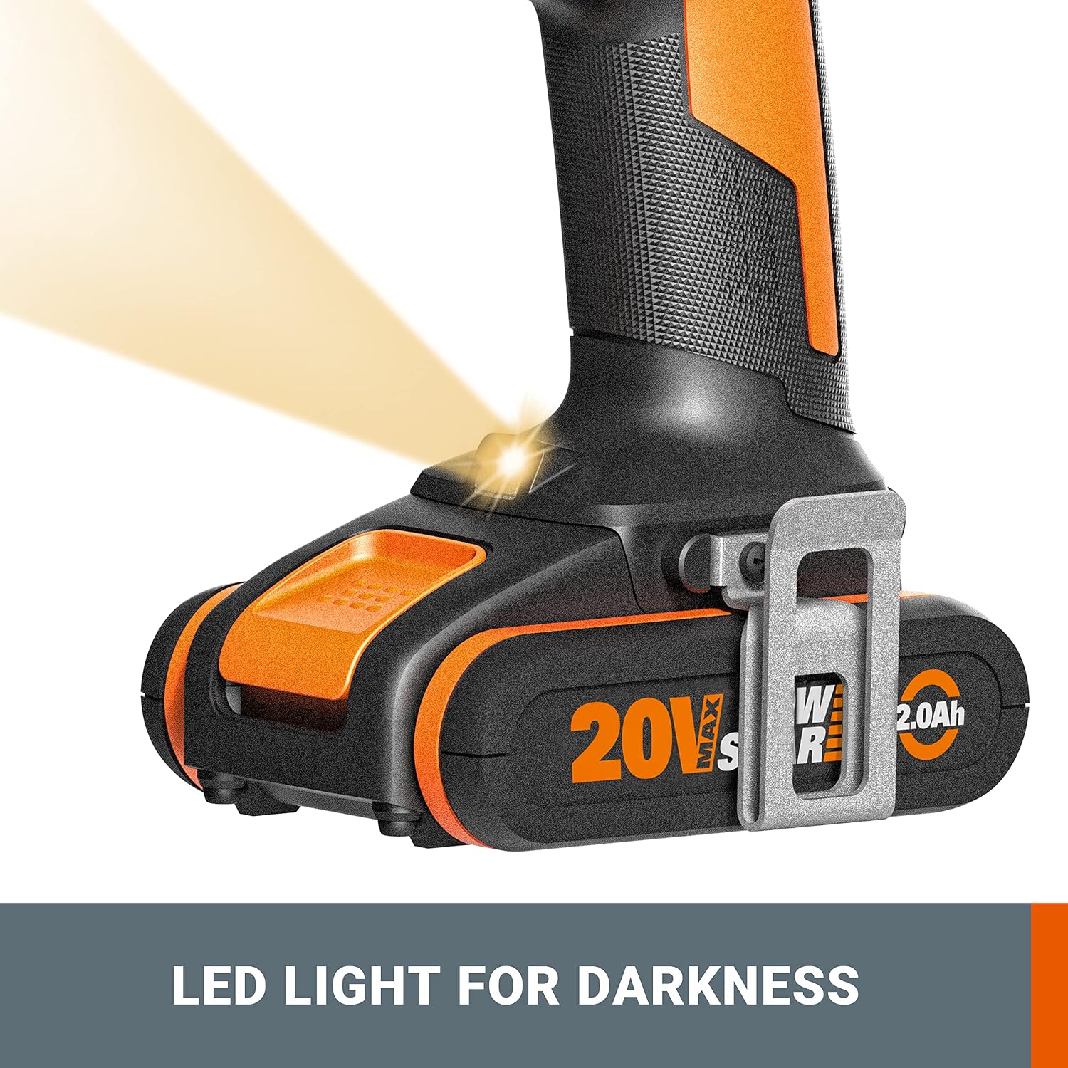 Thumbnail 4 de WORX WX370.1 PowerShare 20V cordless combi hammer drill kit (2 batteries, charger & carry bag)