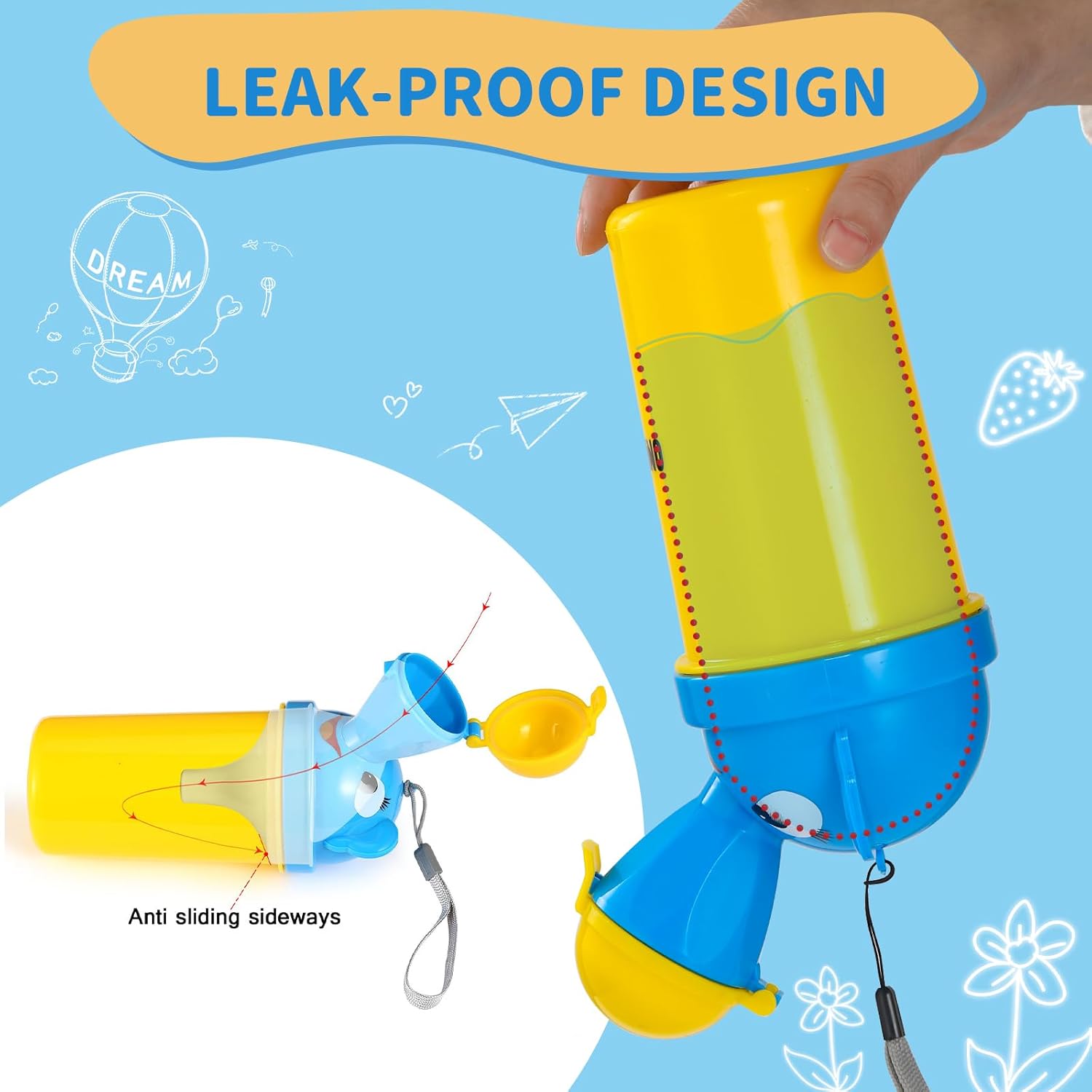 Detalle de ONEDONE Kinder-Töpfchen Baby Pee Pissoir für Jungen – tragbares Pissoir aus Polypropylen (PP), blau