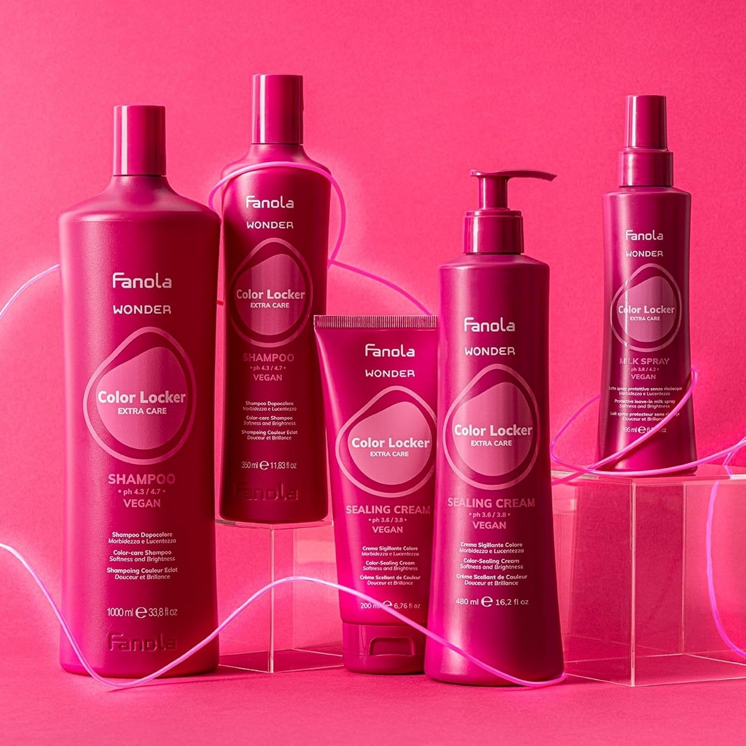 Detalle 2 de FANOLA Wonder Locker Latte Spray 195 ml – agent coiffant en spray