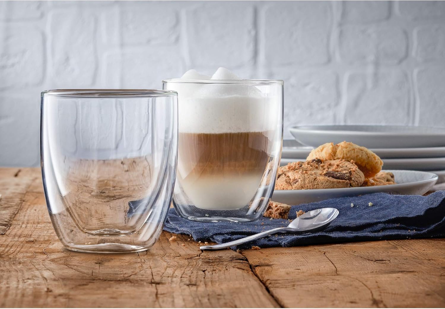 Thumbnail 1 de WMF Kult doppelwandige Cappuccino Gläser Set 6-teilig – 250 ml, schwebender Effekt, Thermogläser