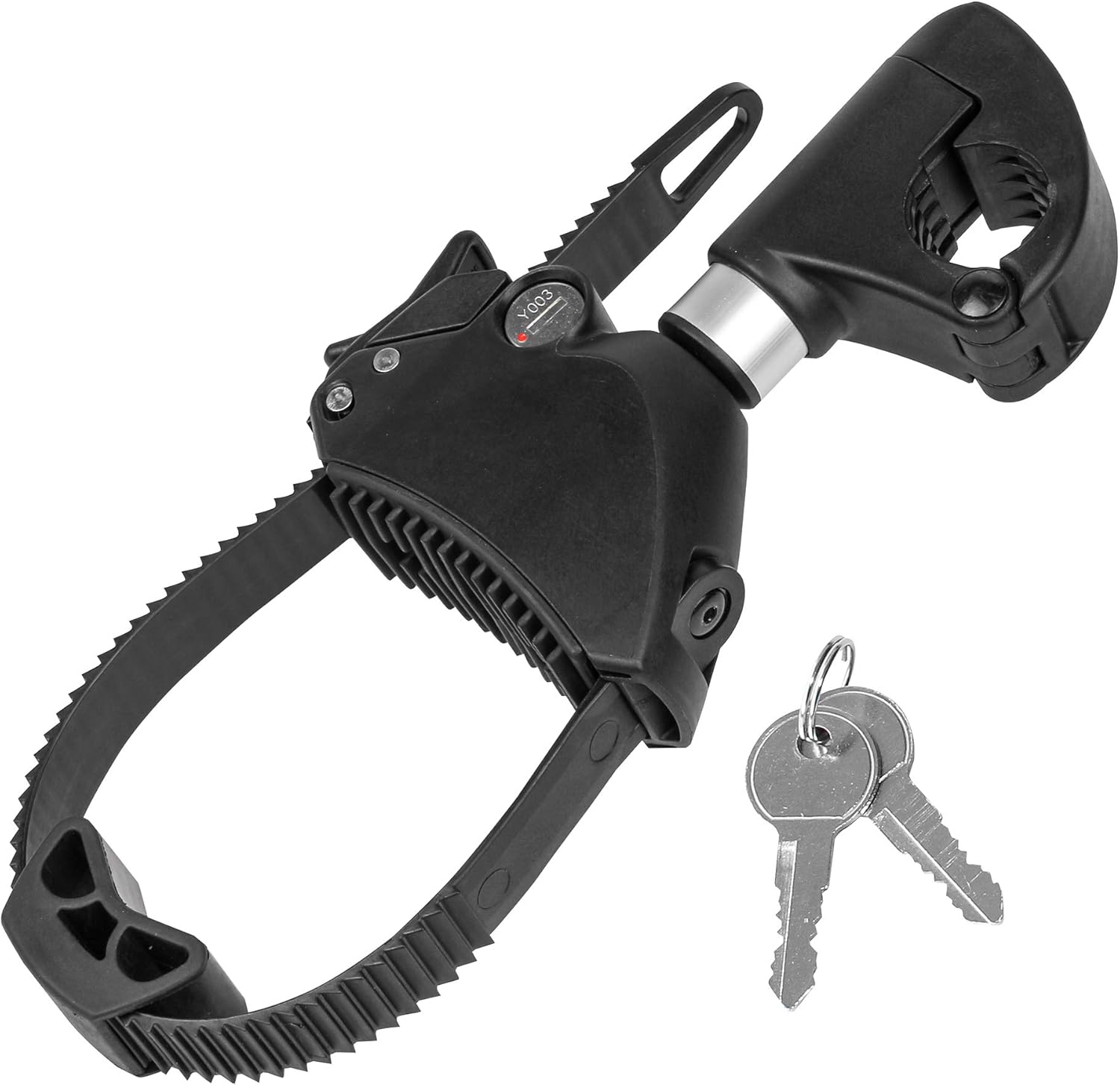 Thumbnail 6 de EUFAB 11579 Strap-Rahmenhalter beidseitig, abschließbar – 15 cm Länge | Silber/Schwarz