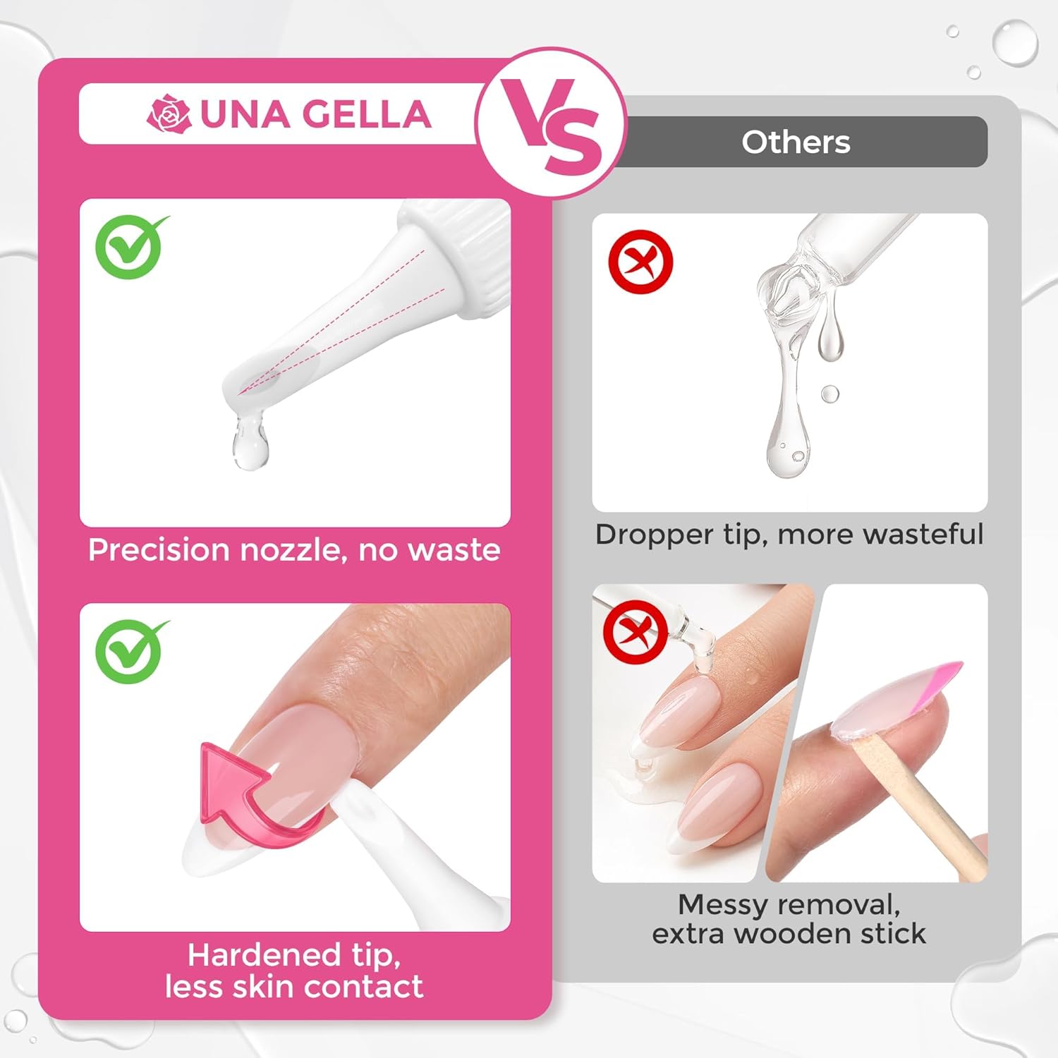 Thumbnail 6 de UNA GELLA 15 ml Semi Solid Nagelkleber mit 10 ml Entferner – 2-in-1 Set für Press-on-Nägel ohne Lampe