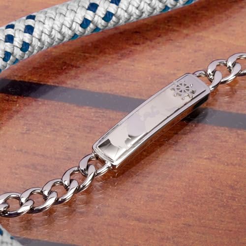 Detalle de Sector No Limits Bracciale da uomo SAGJ18, collezione Marine, acciaio inox 22 cm