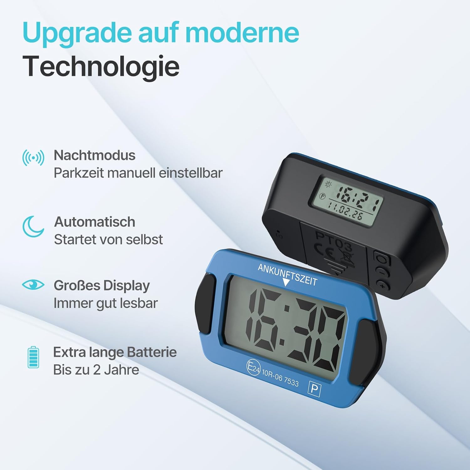Thumbnail 5 de Parkturon PT03 Mini elektronische Parkscheibe mit Zulassung und 2 Displays