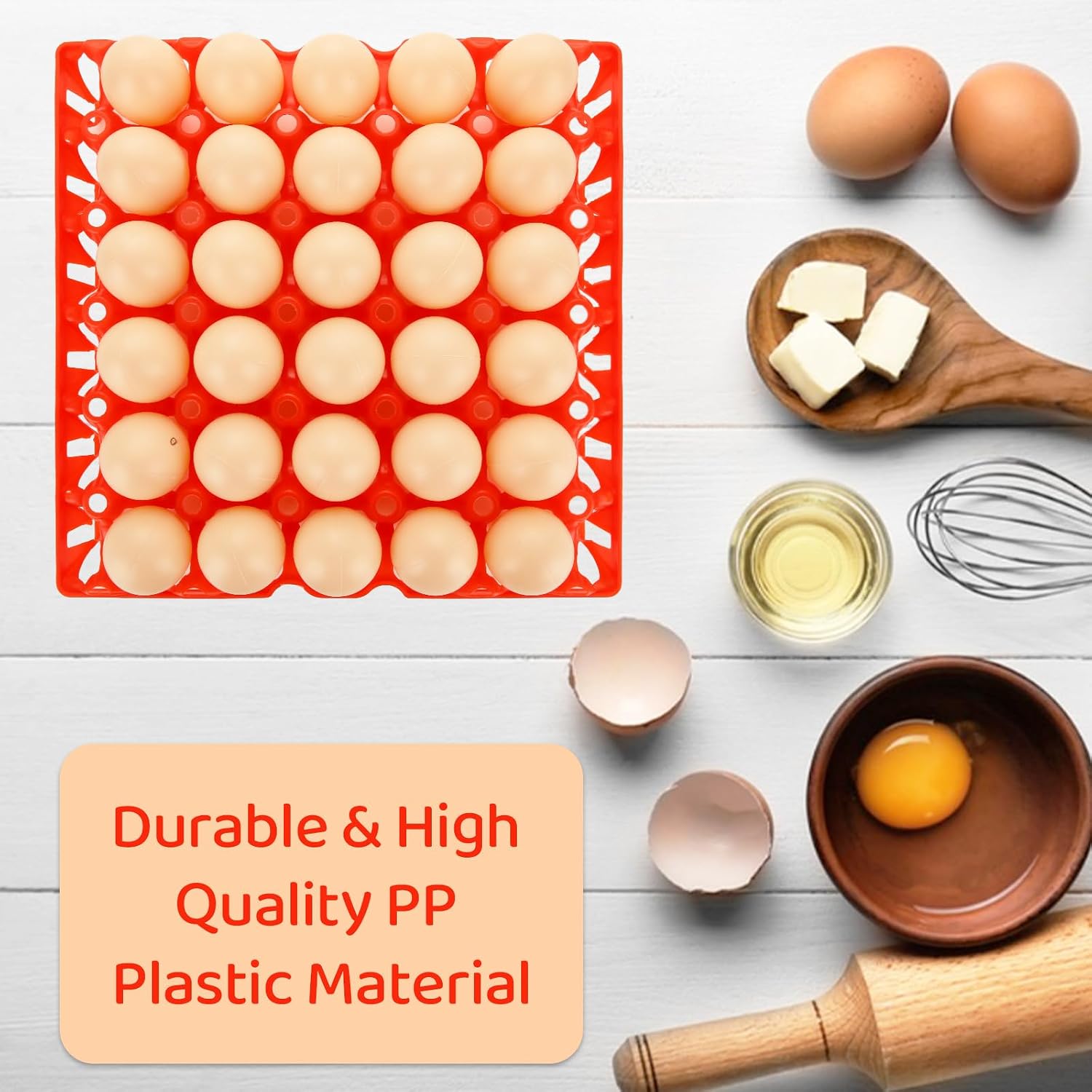 Detalle de ACXFOND Plastic Egg Trays, 30-Egg Capacity