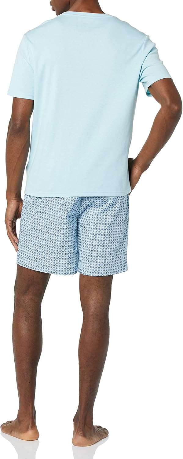 Thumbnail 1 de Amazon Essentials Men's Cotton Poplin Pyjama Shorts with Cotton T-Shirt Set