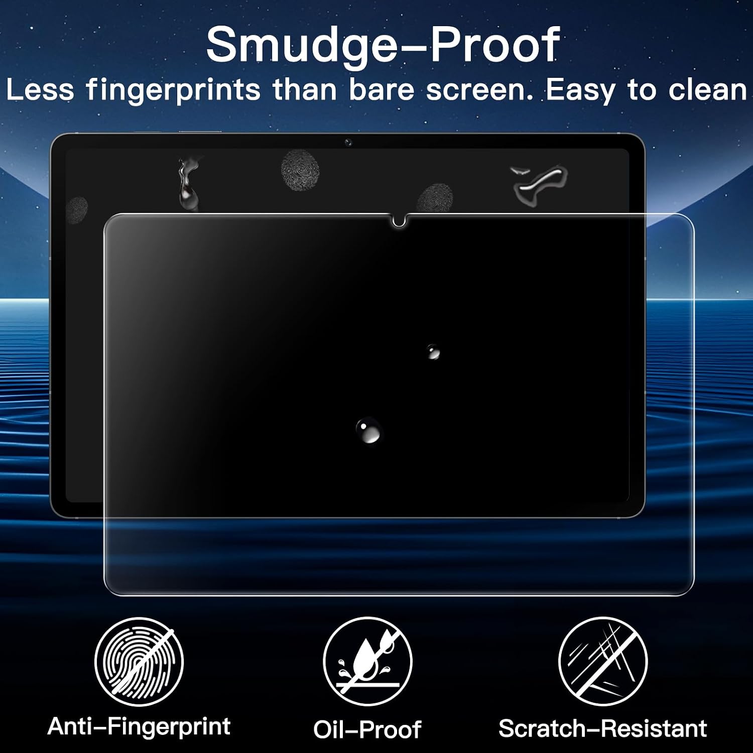 Thumbnail 6 de JETech Schutzfolie für Samsung Galaxy Tab S10 FE Plus / S10 FE+ (2025, 13,1 Zoll) mit 9H gehärtetem Glas & Installationsrahmen – 2 Stück