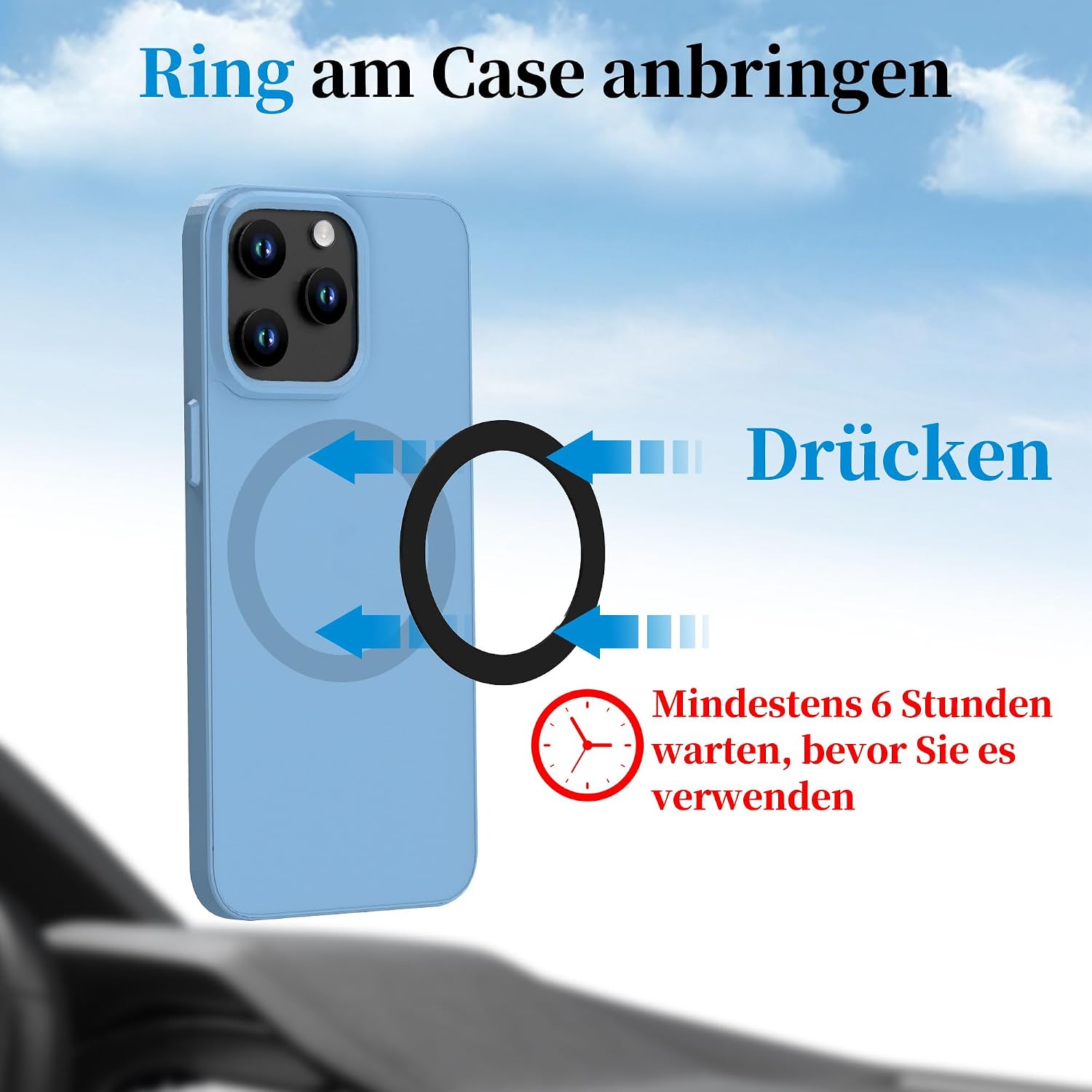 Thumbnail 6 de PlusAcc Magnet Handyhalterung 360° drehbar