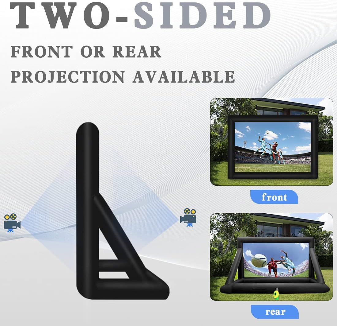 Detalle de PPXIA Inflatable Movie Screen (20ft) with Air Blower, Tie-Downs & Repair Kit for Outdoor Cinema Nights