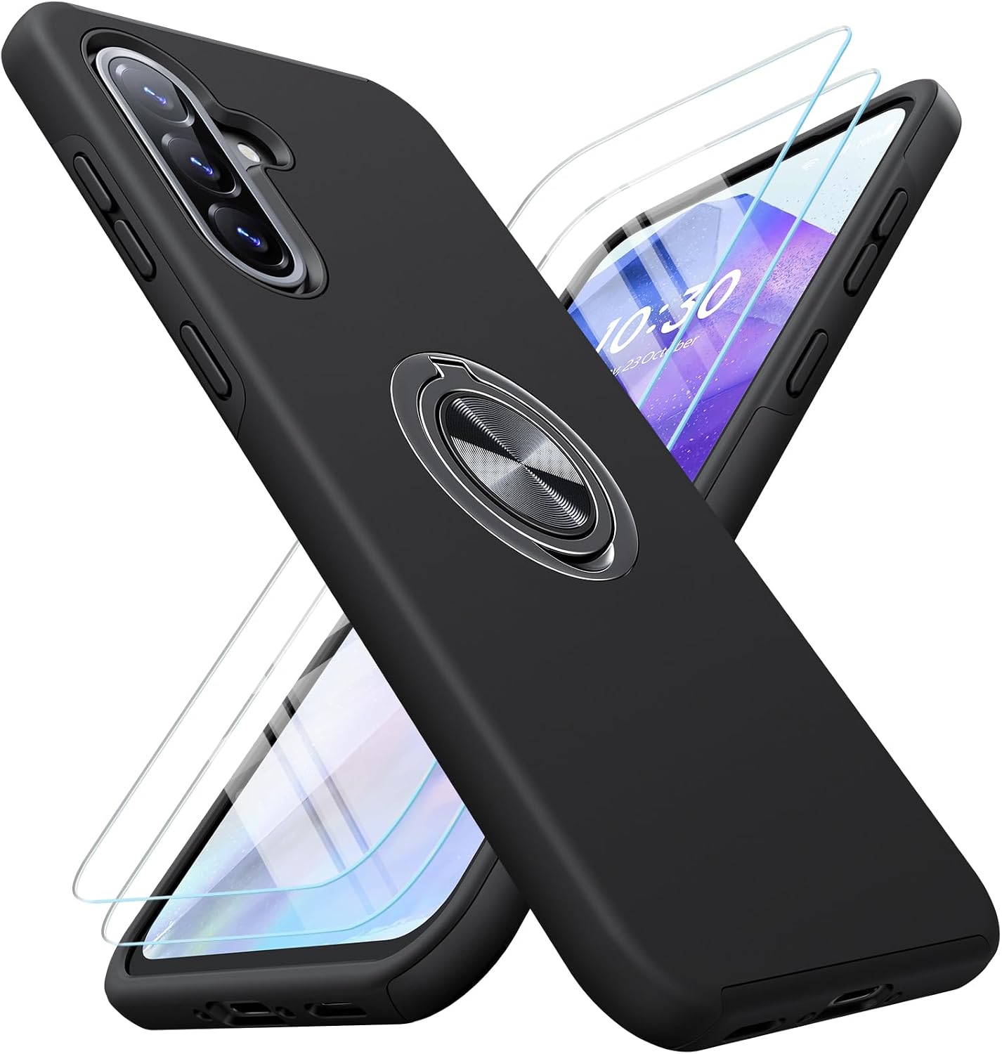 Detalle de AOUIA Samsung A36 5G case 360° stand