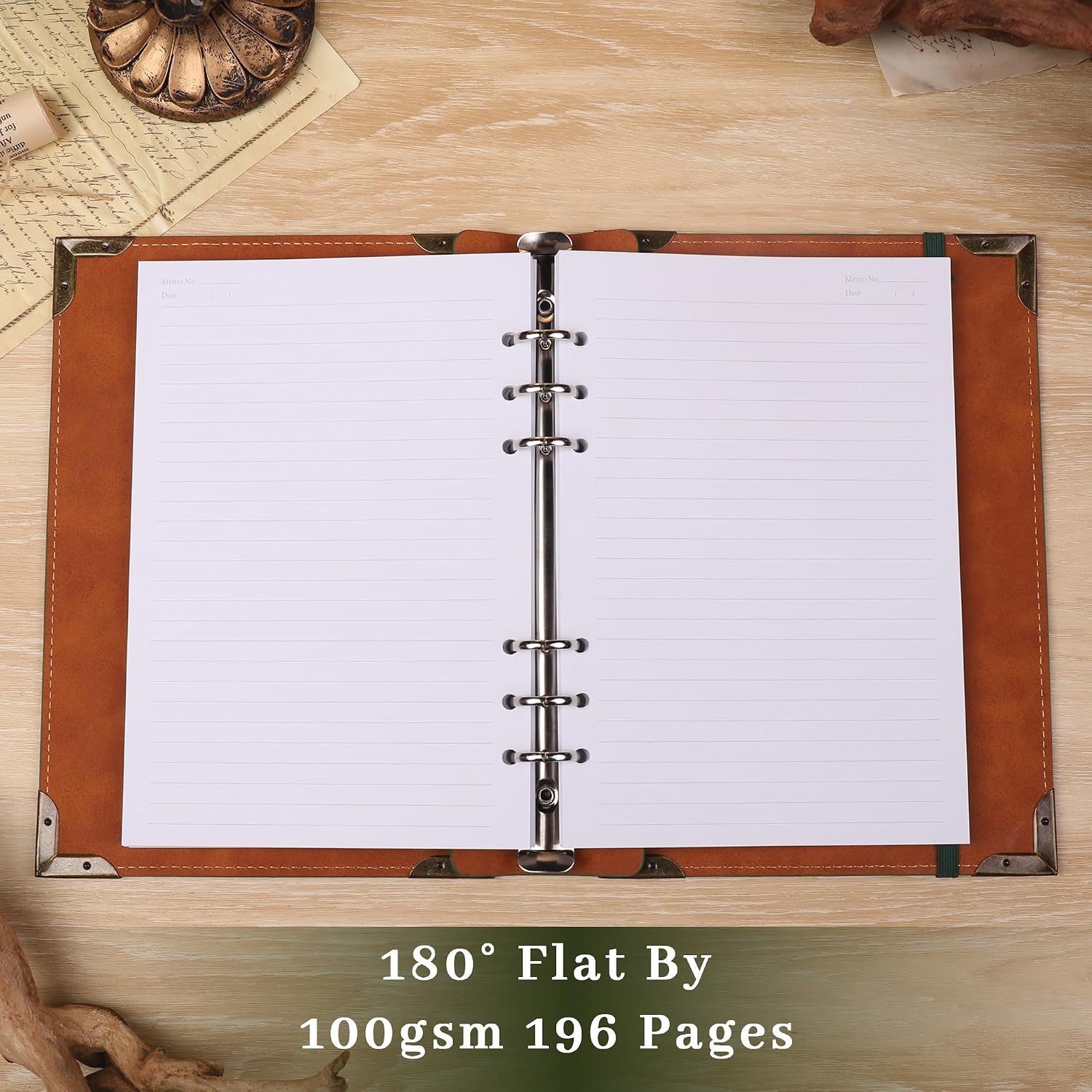 Detalle 2 de TIEFOSSI A5-Ringbuch mit 7-mm Linien