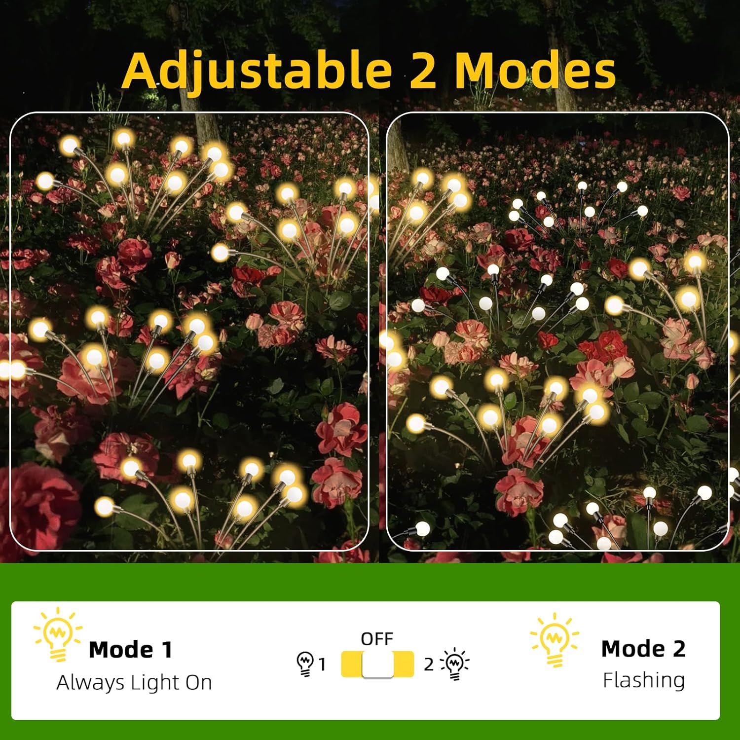 Thumbnail 3 de SCNNC Solar Firefly Lights – 8 LEDs, IP65 Waterproof (4 Pack)