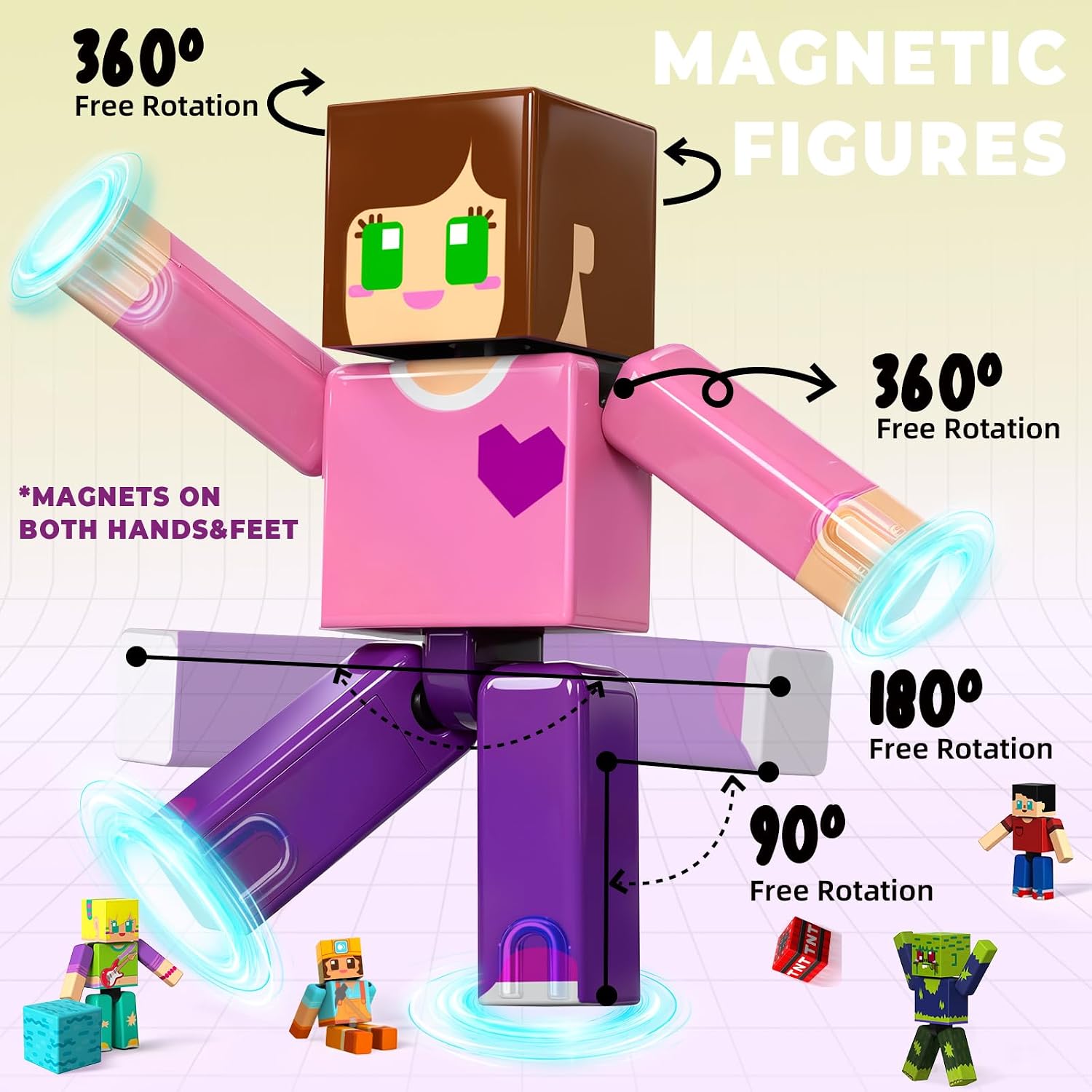 Thumbnail 5 de Magneverse 20 Pcs Magnetic Action Figures Playset