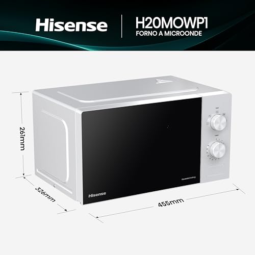 Thumbnail 1 de Hisense H20MOWP1: Forno Microonde con Controllo Meccanico, 20 L, 700 W (Bianco)