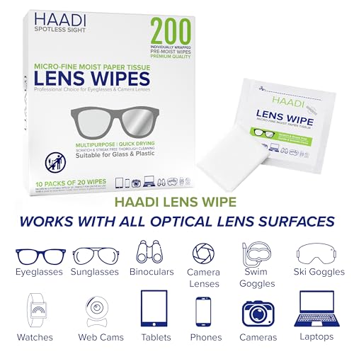 Detalle de HAADI Lens Cleaning Wipes 200