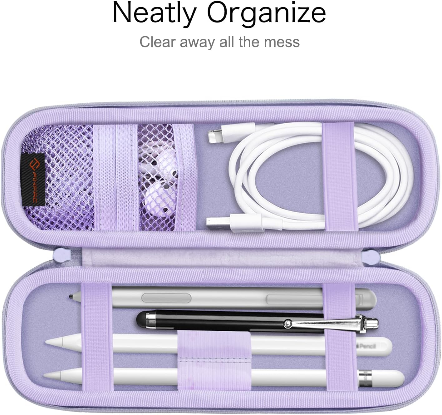 Detalle de FINTIE Hülle für Apple Pencil Pro/USB-C & Apple Pencil 1./2. Generation – Schutzhülle mit Stifthalter, Ablagefach und EVA-Innenmaterial