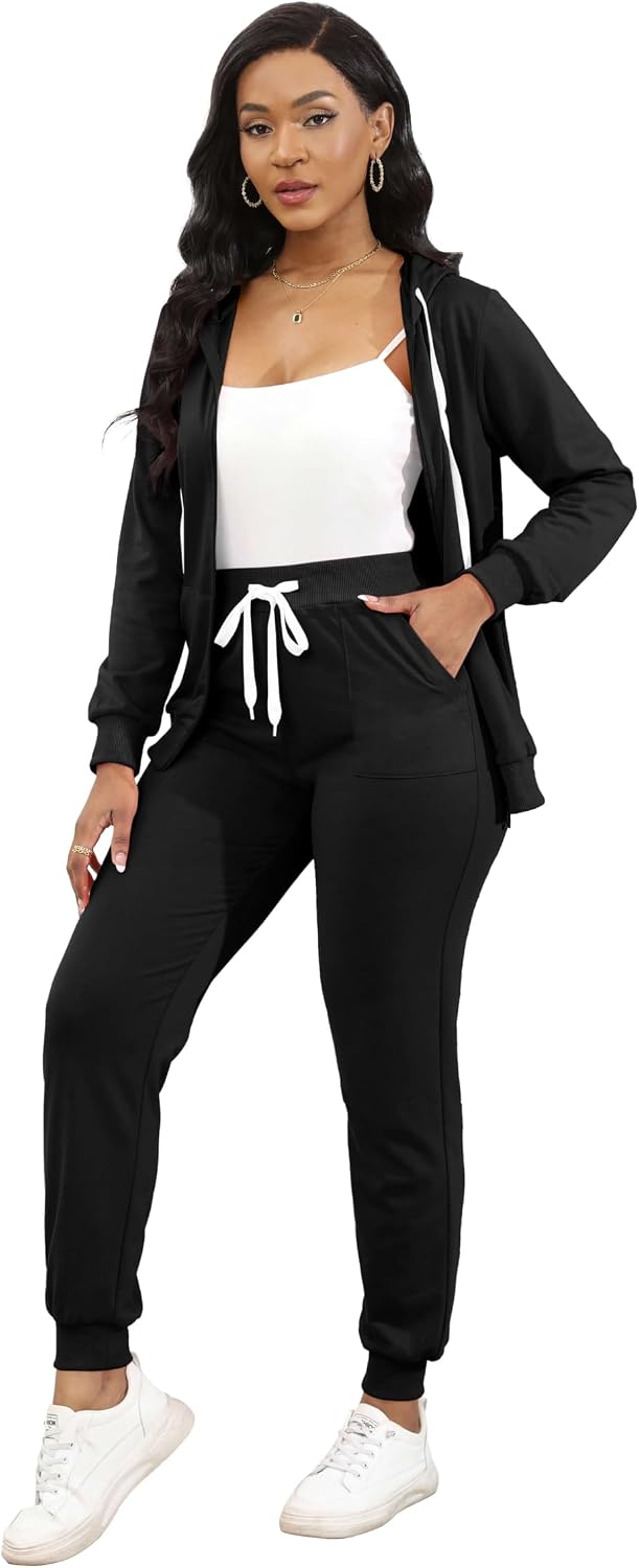 Detalle de CLOCOR Track Suits for Women Set casual 2-piece sweatsuit