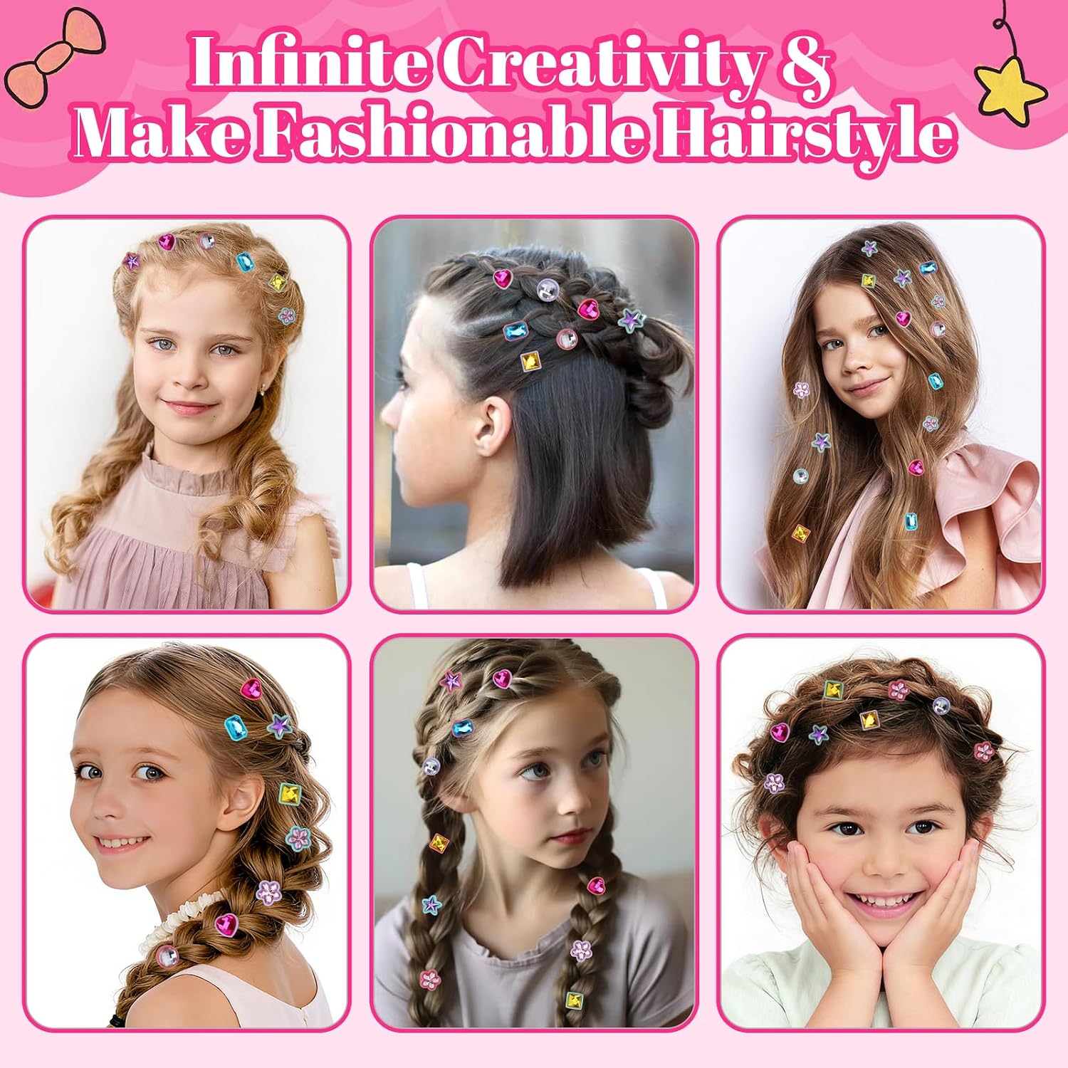 Thumbnail 3 de Hair Gem Stamper Kit for Girls aged 5–12 – Sparkling DIY Hair Accessories