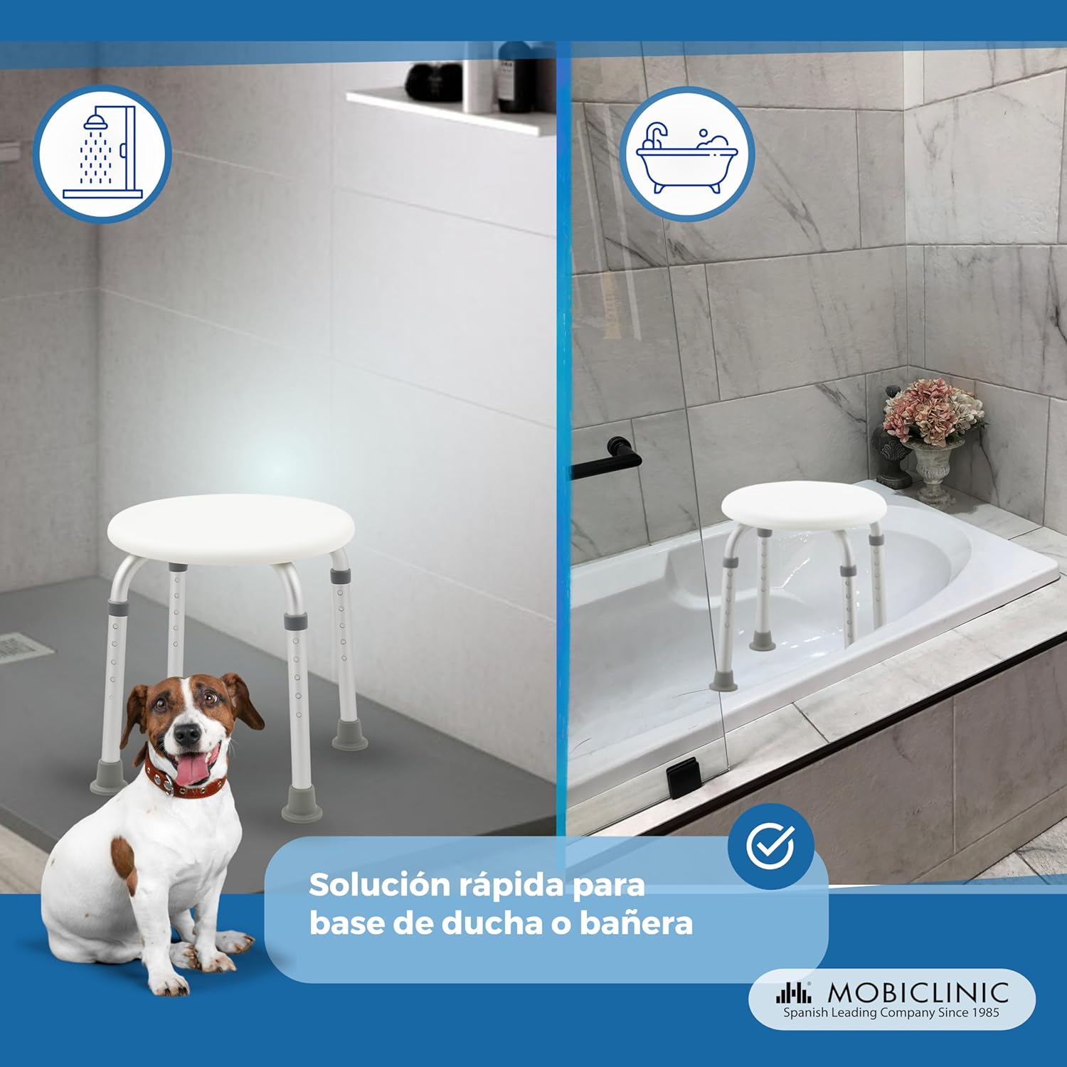 Thumbnail 5 de Mobiclinic Taburete de baño regulable 100kg